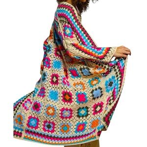 POL Granny Square Cardigan Duster